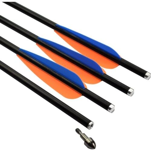 6Pcs Fiberglass Bolt 16/18/20 Inch Shaft Hunting Crossbow Bolts TPU Vane + 100 Grain 3 Blade Broadhead Archery Bow Free Shipping