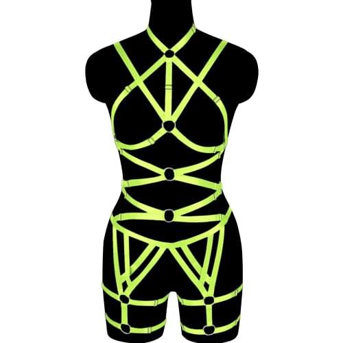 Sexy Hollow Bra Harness For Women Belt Leg Bondage Straps Erotic Body Sexy Belt Underwear Lingerie Set Goth Accessories Garters