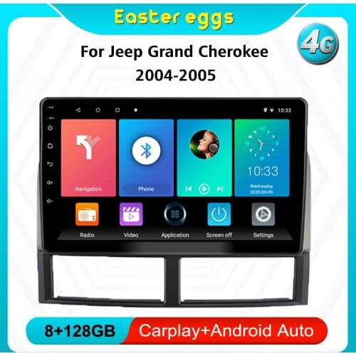 Eastereggs For jeep grand cherokee 2004-2005 9" Android 2 Din Car Multimedia Stereo Player Navigation GPS Head Unit with Frame