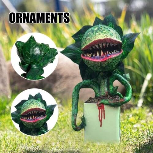 Piranha Flower Replica Movie Prop Yard Resin Ornaments Little Shop Of Horrors Halloween Decoration Décoration De Jardin