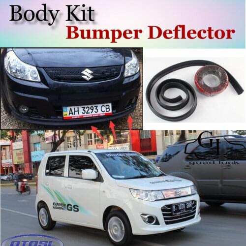 Bumper Lip Deflector Lips For Suzuki Karimun Wagon R / Solio Front Spoiler Skirt For TopGear Car Tuning / Body Kit / Strip