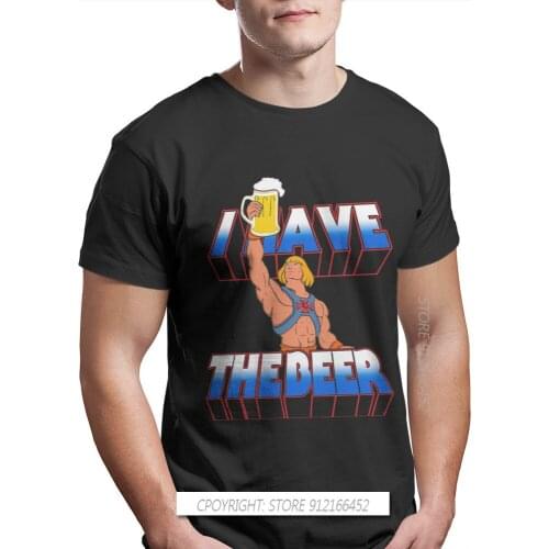 I Have The Beer Graphic TShirt He-Man And The Master Of The Universe Battle Cat Grayskull Anime Tops T Shirt Men Tees Clothes