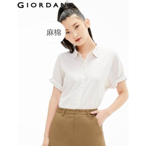 Женские классические рубашки Giordano China At AliExpress