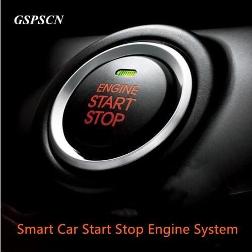 GSPSCN Car Alarm Remote Engine Ignition Start Button And Transponder Immobilizer System Car Engine Start Stop Smart Push Button