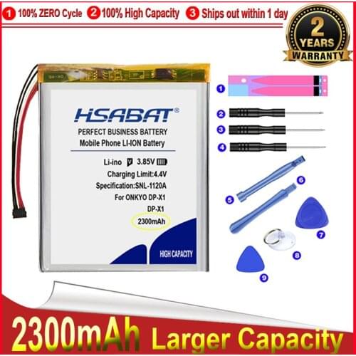 HSABAT 0 Cycle 2300mAh Battery for ONKYO DP-X1 XDP-300R 100R Player Accumulator 5 Wire Accumulator