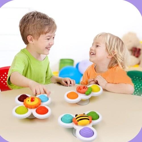 Stress Relief Anti Anxiety Gifts Suction Cup Spinning Toy for 1 Year Old Boys Girls Spinner Toy Baby Toy Gift Toy