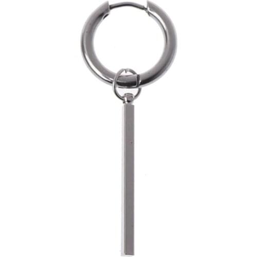 Korean Jewelry Titanium Steel Earrings Long Men Boys Hoop Chain Drop Earrings AXYD