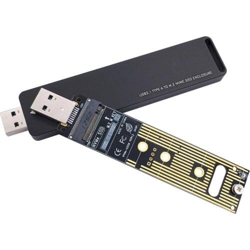 M.2 NVME PCIe SSD Enclosure USB3.1 Type-A Gen 2 10Gbps M.2 SSD Enclosure PCIe Hard Disk External HDD Case Video Card