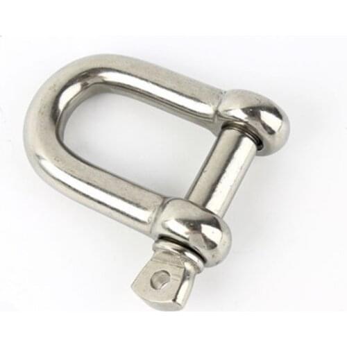 M4 M5 M6 M8 M10 M12 M14 M16 Straight D Shackle Short Stainless Steel Breaking D Rigging Shackle Hooks boat rigging hardware