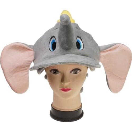 Disney Promotion Dumbo Elephant Fashion Anime Figures Cartoon Product Cosplay Cap Plush Hat Unisex Gift