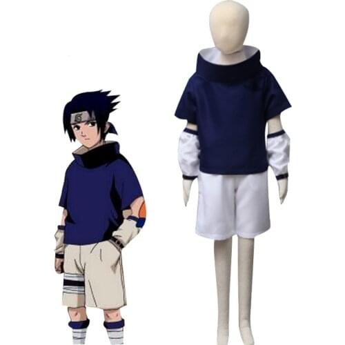 Charming Uchiha Sasuke Cosplay Costume for Kids Halloween Carnival Party Clothing