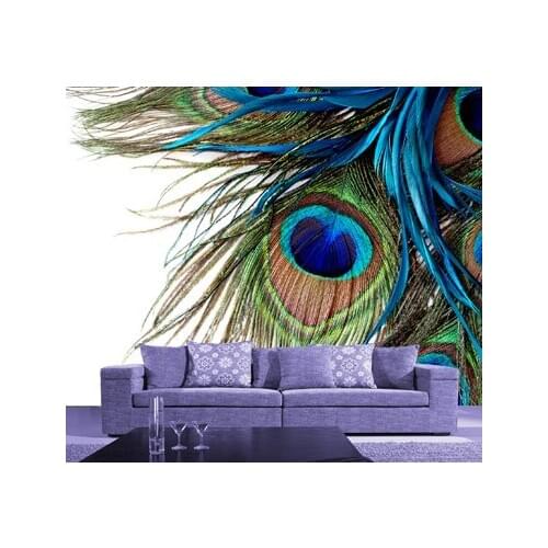 Peacock Wallpaper Photo Murals Large Wall Mural Wallpapers 3D Waterproof Wall Paper for Living Room papel de parede FreeShipping