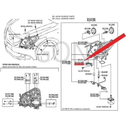 Front bumper left side reinforcement 2009-Toy ota CRO WN front bumper bracket LH headlight bracket. L trim trim fixing bracket