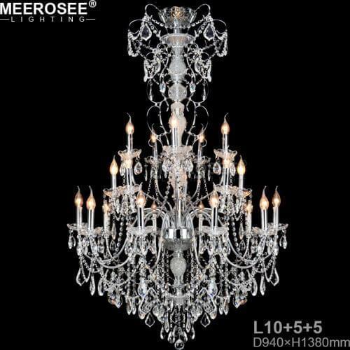 Project Lamp Large Modern Chandelier Stair Long Candle Crystal Chandelier Fixture Staircase Lighting Stairs Long for Hanging