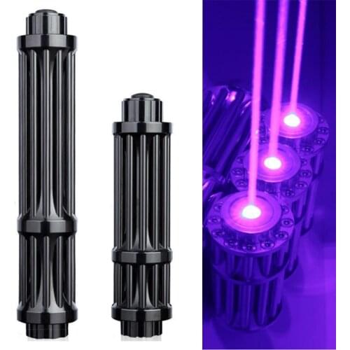 The most powerful blue laser flashlight 450nm high-power laser device can burn cigar/wood/match/21cm extended laser pointer