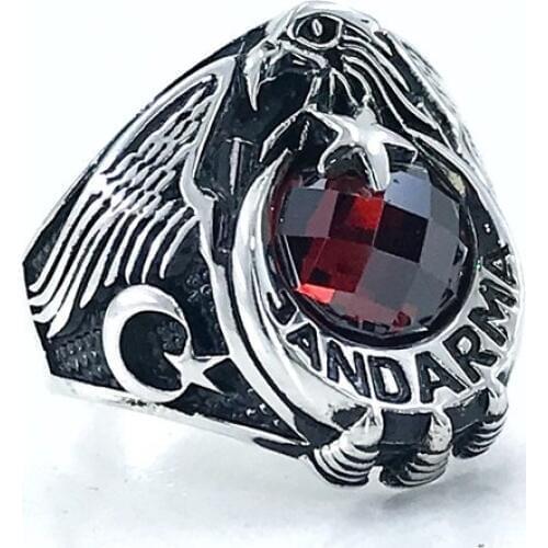 The gendarmerie the Moon the stars Eagle Claw Silver Men 'S Ring