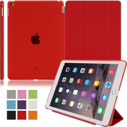 For iPad Air 2 9.7"Ultra Slim Smart Cover Case 3 Folding Stand Auto Sleep/Wake w/ Matte Back Cover for Apple iPad 6