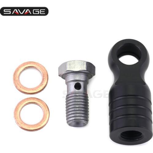Motorcycle Universal Brake Radial Brake Master Cylinder Banjo Bolt Oil Hose Screw Transverter For HONDA YAMAHA KAWASAKI BMW