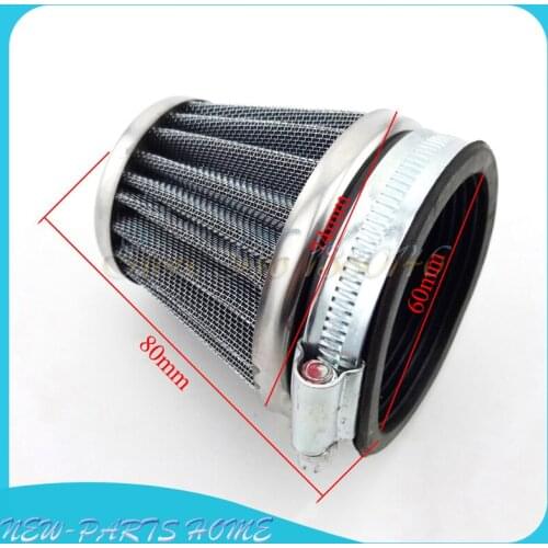 60mm Air Filter Universal Cone For Street Road Pit Dirt Bike Motorcycles ATV Quad Moped Scooter
