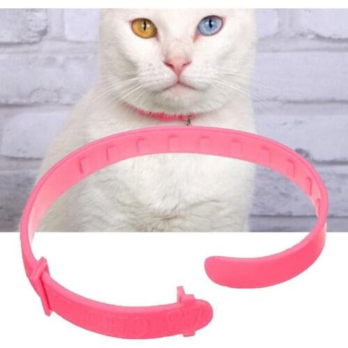 Pet Collar Protection Flea Tick Mite Louse Remedy Rubber Pink Cats Collar for Decoration