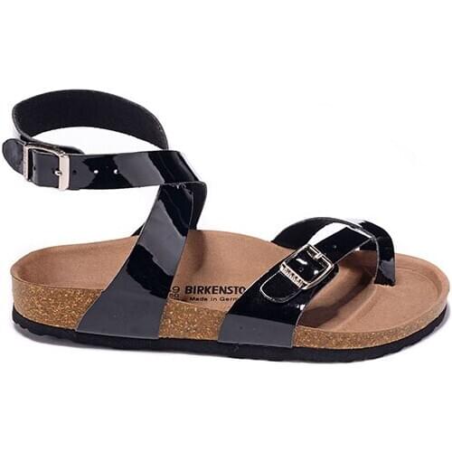 US4-11 Women Sandals Slide Buckle T-Strap Cork Footbed Platform Flip Flop Shoes 8Colors Plus Size 34-45