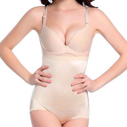 GAOKE Breathable High Waist Slimming Pants Tummy Control Underwear Shapewear Women Panty Girdle Shiny Fabric Shape