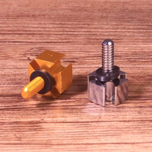 1/4'' 6mm Gold Silver Motorcycle Billet Aluminum Based Cross Bolt Screw Seat Fit for 1996-2015 Harley Sportster Car Accessories