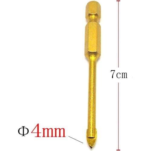 1Pcs 4mm Wall Carbide Mable Tile Tip Hole Drills Spade Ceramic Tile Glass Drill Bits Set With Hex Shank Accessories Power Tools
