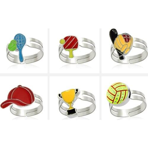 1PC Mix Style Cartoon Adjustable Children Ring With Box Childrens Day Gift LSSR64-483