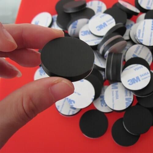 1Pc x Φ60-179mm Anti-slip Black Self Adhesive Silicone Rubber Round Pad Furniture Cabinet Door Damper Buffer Anti-collision