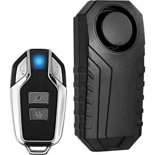 113Db Super Loud Wireless Motorcycle Bicycle Alarm Security Anti-Theft Alarm with Remote Control Waterproof Black