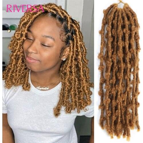 New Styles Butterfly Locks Crochet Braids Hair Extensions de cheveux Dreadlocks Butterfly Faux Locs Crochet Hair Accessories