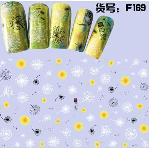 12 Sheets Flowers Nail Art Tips Stickers Decals for Nails Decor DIY Design