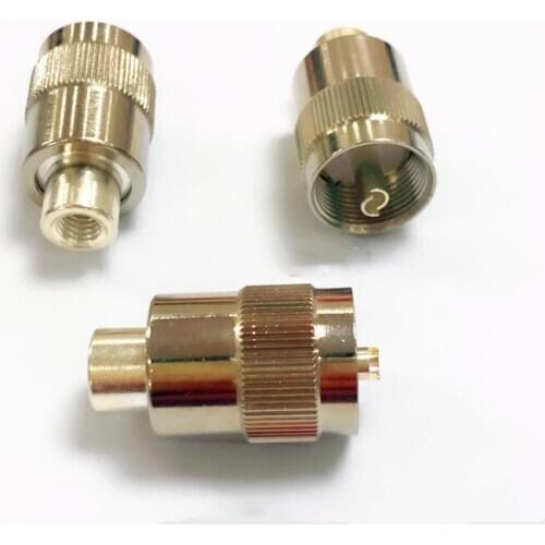 2pcs Connector UHF male PL259 plug solder RG58 RG142 RG400 LMR195 cable Silver
