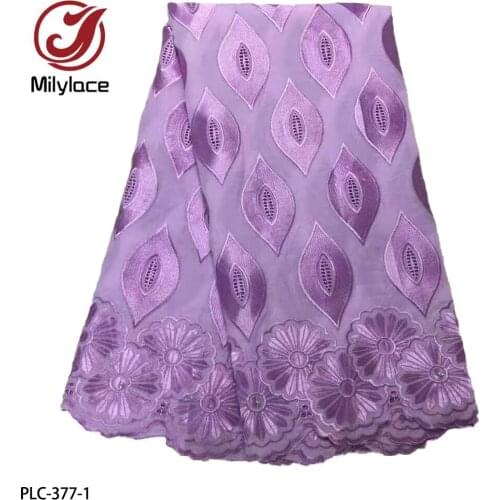 2021 Latest African Swiss Voile Lace In Switzerland with Stones African Lace Fabric Punch Cotton 5Yards for Sewing PLC-377