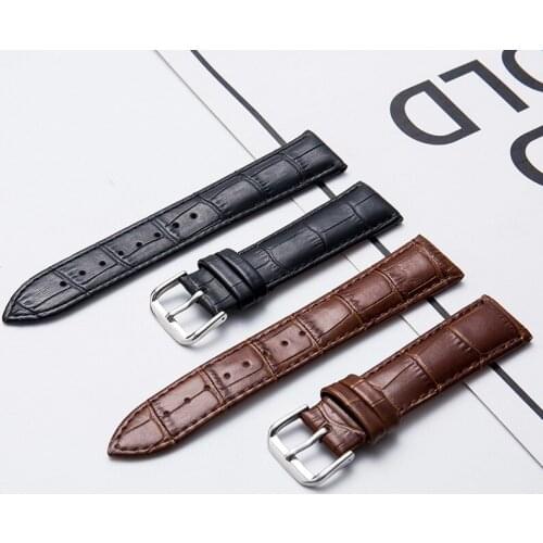 2021 Universal Leather Watchband Replacement Genuine Leather Watchband 16mm 18mm 20mm 22mm Watch Strap Accessories Drop Shipping