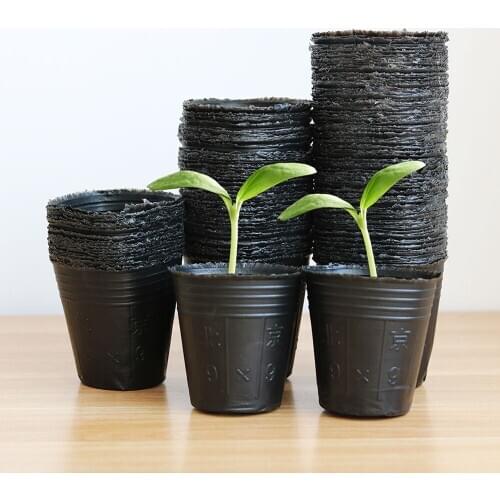 50PCS Plastic Nursery Pots Small Seedlings Starting Plants Pots Transplanted Seedlings Little Containers Garden Use Pot