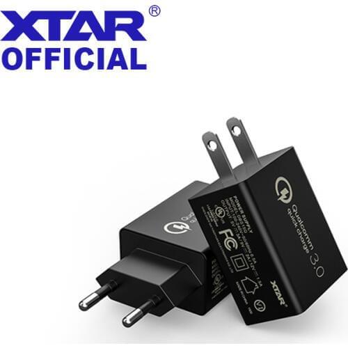 XTAR QC 3.0 Charger Adapter Black 18W Quick Charger Fast Charging For Mobile Phone Wall Charger EU US UK Adapter USB Charger