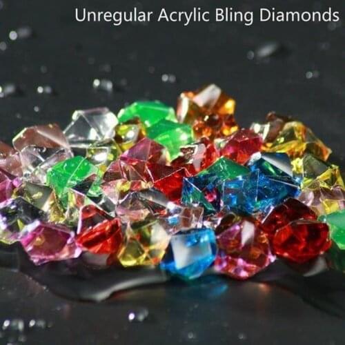 10 Counts 25MM Unregular Acrylic Bling Diamonds - Diamonds for Table Flower Vase Glass Centerpiece Bachelorette Party Confetti B