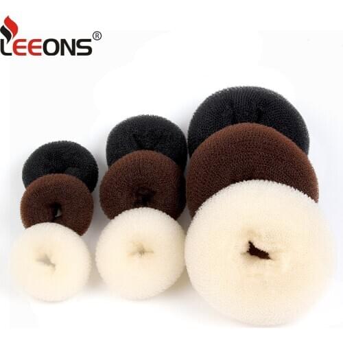 Alileader New Product White/Brown/Black Donut Hair Perfect Bun For Girls Popular Hair Styling Tools Hair Accessories Bun