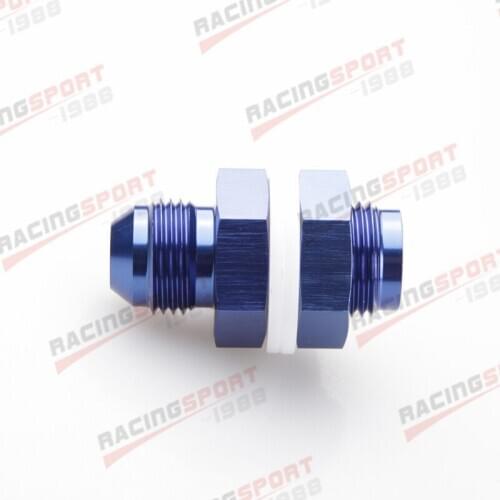 AN -10 10AN AN10 Aluminum Fuel Cell Tank Adapter Bulkhead Fitting Blue