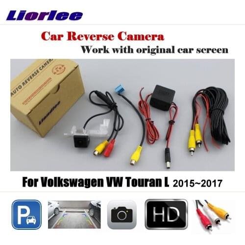 Car Reverse Rearview Camera For VW Touran L 2015~2017 Original Screen / HD CCD Backup Parking CAM