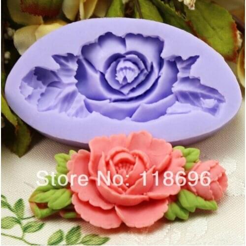 Free shipping flowers chocolate mold fondant Cake decoration molds100% Food grade material No.si382
