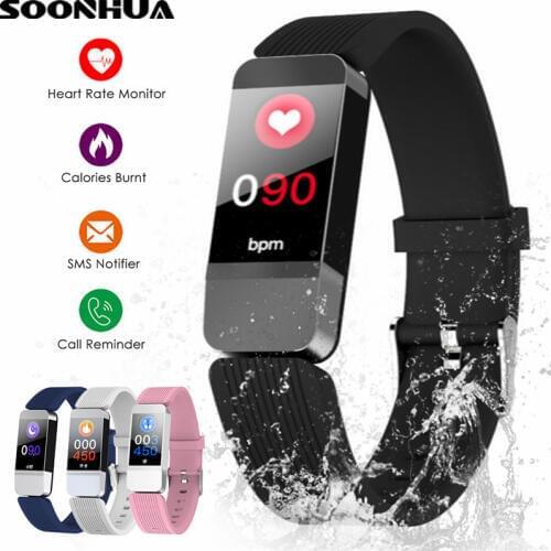 SOONHUA Multifunctional Smart Bracelet Blood Pressure Heart Rate Monitor Sleep Monitoring Fitness Tracker Waterproof Wristband