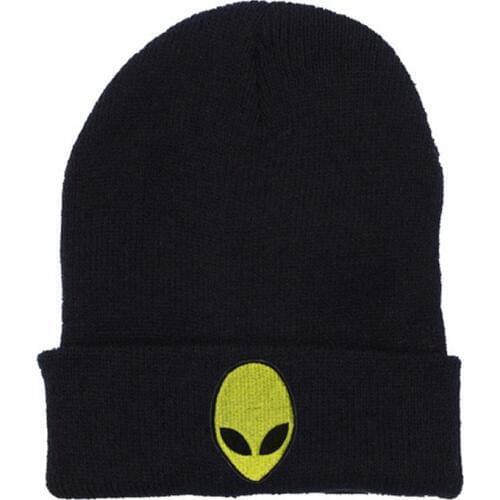 Fashion hats The aliens logo Winter Hats Casual Beanie For Men Women Fashion Knitted tiger pattern Winter Hat Skullies Hat
