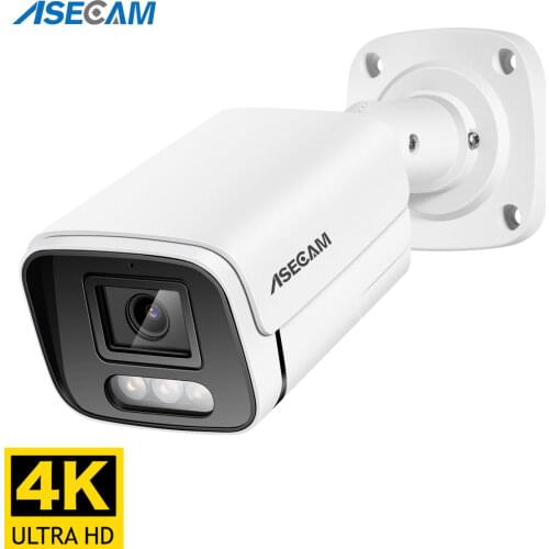 New 4K Ultra HD 8MP IP Camera Audio Outdoor POE H.265 Onvif Metal Bullet CCTV Home 4MP Array infrared Security Camera