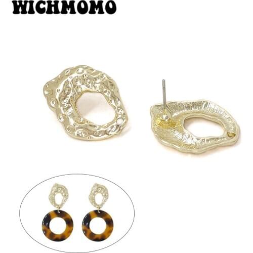 New 22*18mm 10pieces/bag High Quality Zinc Alloy Irregularly Earring Base Connectors Linkers for DIY Earring Jewelry Accessories