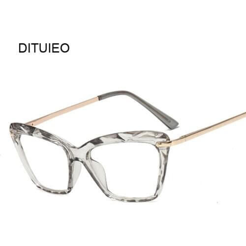 Fashion Cat Eye Glasses Frames For Women Trendy Brand Sexy Transparent Glasses Frame Optical Computer Eyeglasse