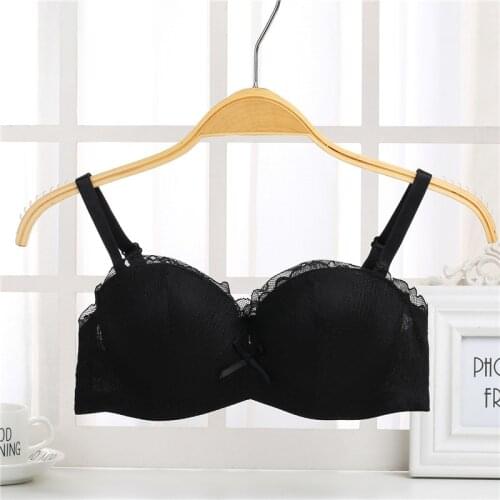 Half cup Padded cup Lace Bra for Women Sexy Lingerie Super Push up Brassiere Girl Deep V B underclothes Bralette Underwear