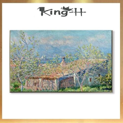 Christmas gift art on canvas that occupy the home road in the cloud.Monet oil painting quality decorative lobby cafes office